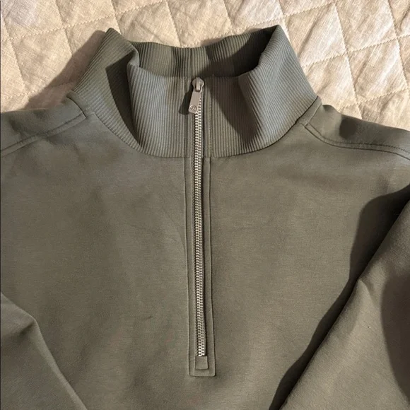 CALIA Women's Soft Scuba Mock Neck 1/4 Zip Muted Green NWT - Picture 8 of 11